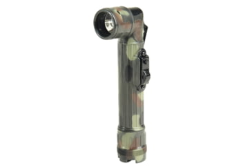 Image of MIL-TEC Medium Anglehead LED Flashlight, 2C, White, Flecktarn Camo, Medium, 15143121