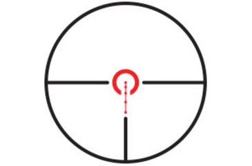 Image of Millett 1-4 x 24 DMS-1 Designated Marksman Red-Dot Rifle Scope, Matte, Illuminated Donut Dot, Box BK81424