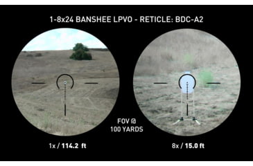 Image of Monstrum Banshee ED 1-8x24mm LPVO 30mm Tube Rifle Scope w/ Offset Scope Mount, Second Focal Plane