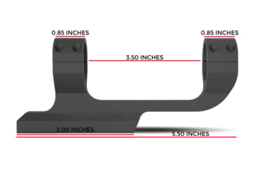 Image of Monstrum Extended Series Offset Cantilever Picatinny Scope Mount - 30mm, Black, 30 mm, ME308-B