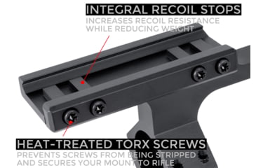Image of Monstrum Extended Series Offset Cantilever Picatinny Scope Mount - 30mm, Black, 30 mm, ME308-B