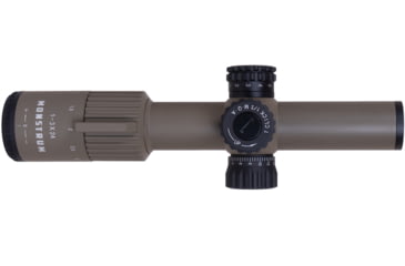 Image of Monstrum G3 FFP LPVO Rifle Scope, 1-3x24mm, 30mm Tube, First Focal Plane, Illuminated FFP X1 Reticle, Flat Dark Earth, G3F1324-FDE