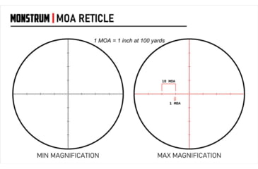 Image of Monstrum Guardian AO Rifle Scope, 3-9x40mm, 1 inch Tube, Second Focal Plane, Crosshair Reticle, Black, SG3940AO-B