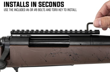 Image of Monstrum Remington 700 Long Action 17-Slot Picatinny Rail, 20 MOA, Black, RM153-20