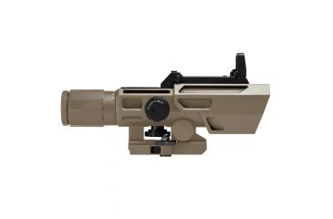 Image of NcSTAR ADO 3-9X42 Scope w/Flip Up Red Dot Optic,Intergrated Red Dot,P4 Sniper Reticle,Red/Blue Illumination, Tan, VADOTP3942G