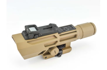 Image of NcSTAR ADO 3-9X42 Scope w/Flip Up Red Dot Optic,Intergrated Red Dot,P4 Sniper Reticle,Red/Blue Illumination, Tan, VADOTP3942G