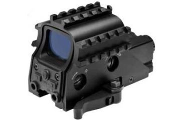 Image of NcSTAR Green Dot/3 Armored Rail Sighting System/Quick Release/Built-In Red Laser D3ARSGQLR