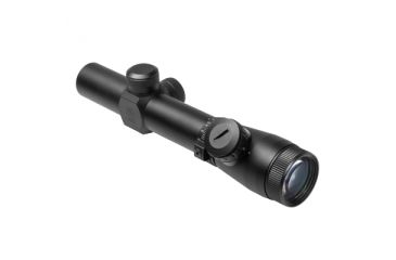 Image of Ncstar Shooter I 1.1-4X24 Full Size Scope/Blue &amp; Red Ill./P4 Sniper/Green Lens, BLACK SEEFP11425G