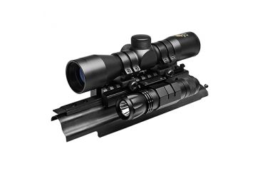 Image of NcSTAR Sights N' Lights AK Combo w/ 4x30mm Rifle Scope,65 Lumen LED Flashlight, Black KAKSCRFS-A