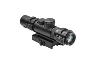 Image of NcSTAR XRS Series 2-7x32 Compact Scope w/ Modular Upper Scope Rings, Black, Blue Ill. Mil-Dot/Waver SECXRSM2732G