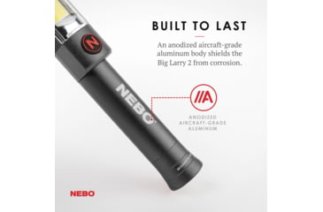 Image of Nebo Big Larry 2 COB LED Flashlight, AA, White/Red COB, 500 Lumens, Gray, NEB-WLT-0001