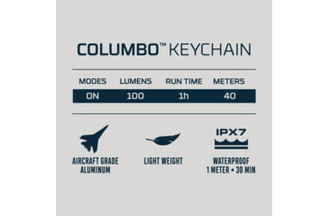 Image of Nebo Columbo Keychain LED Flashlight, AAA, White, 100 Lumens, Black, NEB-POC-1003