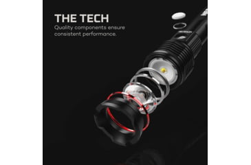 Image of Nebo Redline Blast RC 3200 Lumens Rechargeable Waterproof Flashlight w/ Power Bank, Black, NEB-FLT-0009