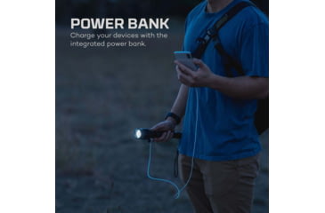 Image of Nebo Redline Blast RC 3200 Lumens Rechargeable Waterproof Flashlight w/ Power Bank, Black, NEB-FLT-0009