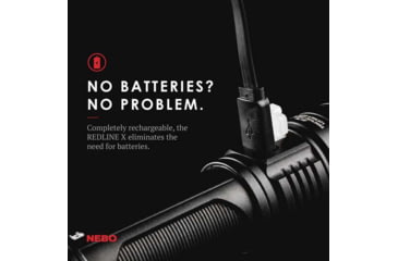 Image of Nebo REDLINE X 1800 Lumen Rechargeable LED Flashlight, Black, NEB-FLT-0008