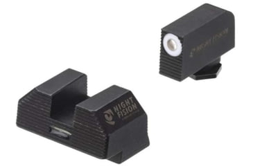 Image of Night Fision Costa Ludus Night Sight Set, Glock 42/43/43X, White Front Ring, Horizontal Tritium Bar Rear, GLK-003-010-WGXG