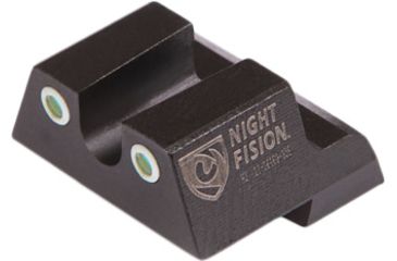Image of Night Fision Glow Dome Night Sight Set, U Rear, Walther PPQ/PPQ M2/P99, Orange Front/Black Rear w/Green Tritium, NSN No, WAL-276-007-GD-POGZG
