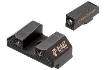 Image of Night Fision Optics Ready Stealth Glock Night Sight Set, Glock 19/17/45/23 w/ Holosun SCS, Black Front, GLK-001-163-175-ZGZG
