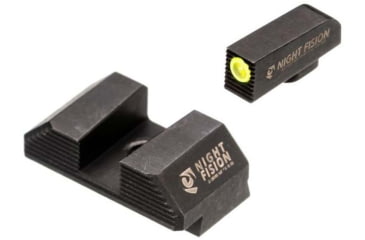Image of Night Fision Optics Ready Stealth Glock Night Sight Set, Glock 43/43x/42/48, Yellow Front, Blank Rear, GLK-003-163-159-YGZX