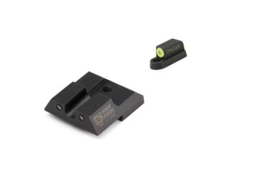 Image of Night Fision Perfect Dot Front Night Sights w/ U Notch Rear for CZ-USA, Yellow Front w/ Green Tritium - Black Rear w/ Gree, fits P-07 & P-09, CZU-076-007-YGZG