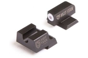 Image of Night Fision Perfect Dot Night Sight Set w/Front, U Rear, White Front w/Green Tritium, Blank Rear, Fits Canik TP9SFx/TP9SFL, CNK-026-014-WGZX