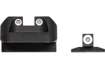 Image of Night Fision Tritium White Dot Square Rear Novak Sight Set, NVK-053-003-WGWG