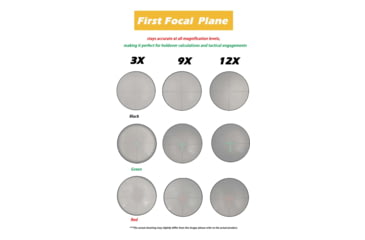 Image of NightStar 3-12x42mm 30mm Tube Riflescope, First Focal Plane, Illuminated Mil-Dot, Black, NS11214