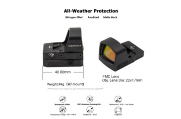Image of NightStar PR17A Ultra-Thin Shake Awake Side Load 1x17mm Reflex Red Dot Sight