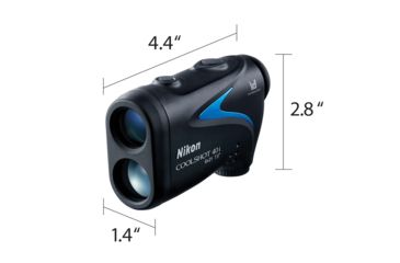 Image of Nikon CoolShot 40i 6x21mm Golf RangeFinder, Black/Blue, 16202