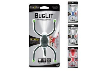 Image of Nite Ize BugLit LED Micro Flashlight, Black/Black, Blue/Blue, Green Lime, Red/Red