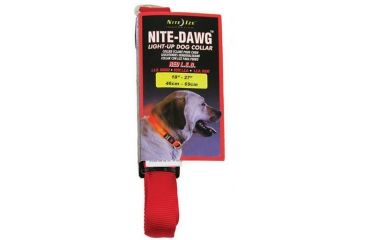 Image of Nite Ize NND-03-10S Nite Dawg Nylon Dog Collar LED Red - Small
