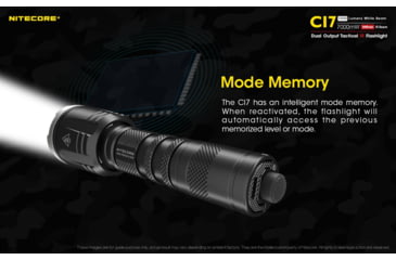 Image of Nitecore CI7 2500 Lumen White and Infrared IR LED Flashlight, Black, 6952506405237