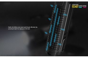 Image of Nitecore EC4GT Flashlight CREE XP-L HI V3 LED, 1000 Lumens, Black/Blue NITECORE-EC4GT-BLUE