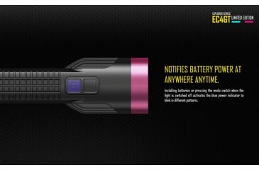 Image of Nitecore EC4GT Flashlight CREE XP-L HI V3 LED, 1000 Lumens, Black/Blue NITECORE-EC4GT-BLUE