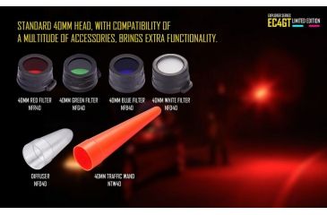 Image of Nitecore EC4GT Flashlight CREE XP-L HI V3 LED, 1000 Lumens, Black/Blue NITECORE-EC4GT-BLUE