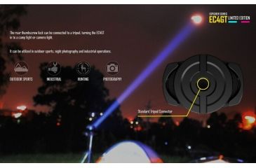 Image of Nitecore EC4GT Flashlight CREE XP-L HI V3 LED, 1000 Lumens, Black/Blue NITECORE-EC4GT-BLUE