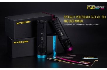 Image of Nitecore EC4GT Flashlight CREE XP-L HI V3 LED, 1000 Lumens, Black/Blue NITECORE-EC4GT-BLUE