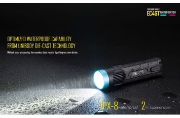 Image of Nitecore EC4GT Flashlight CREE XP-L HI V3 LED, 1000 Lumens, Black/Blue NITECORE-EC4GT-BLUE