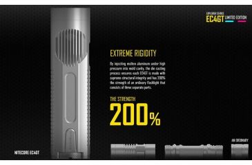 Image of Nitecore EC4GT Flashlight CREE XP-L HI V3 LED, 1000 Lumens, Black/Blue NITECORE-EC4GT-BLUE