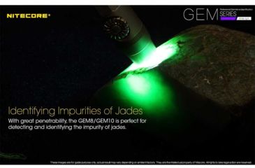 Image of Nitecore GEM10 1 x 18650/ 2 x CR123A/ RCR123A CREE XP-L HI V3 LED Jeweler Flashlight, 800 Lumens, Silver, GEM-10