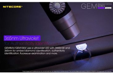 Image of Nitecore GEM10 1 x 18650/ 2 x CR123A/ RCR123A CREE XP-L HI V3 LED Jeweler Flashlight, 800 Lumens, Silver, GEM-10