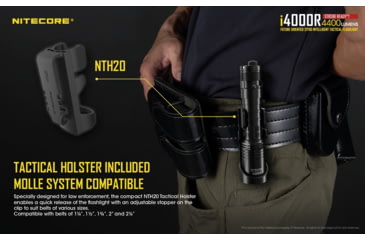 Image of Nitecore i4000R 4400 Lumen USB-C Rechargeable LED Flashlight, Black, 6952506405848