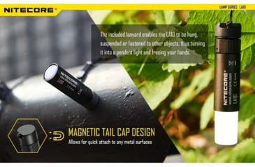 Image of Nitecore LA10 135 Lumen Compact Lightweight Camping Lantern, Black, 6952506402397