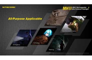 Image of Nitecore MH11 1000 Lumen USB-C Rechargeable Flashlight, Black, 6952506406630