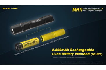 Image of Nitecore MH11 1000 Lumen USB-C Rechargeable Flashlight, Black, 6952506406630