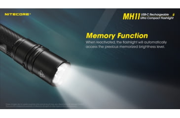 Image of Nitecore MH11 1000 Lumen USB-C Rechargeable Flashlight, Black, 6952506406630