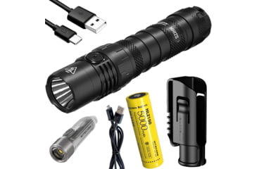 Image of Nitecore MH12S 1800 Lumen Rechargeable Flashlight with a TIKI UV Keychain Light, Black, 6952506406999