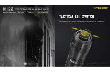 Image of Nitecore MH12S 1800 Lumen USB-C Rechargeable Flashlight Mounting Kit, Black, 6952506466610