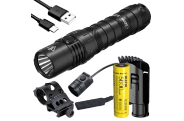 Image of Nitecore MH12S 1800 Lumen USB-C Rechargeable Flashlight Mounting Kit, Black, 6952506466610