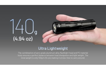Image of Nitecore MH15 2-in-1 Rechargeable Power Bank/Flashlight, 2000 Lumen, Black, FL-NITE-MH15